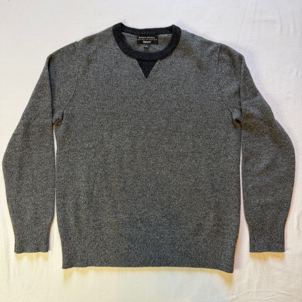 Banana Republic Charcoal Crewneck Sweater Filpucci Merino Extra Fine Wool Large